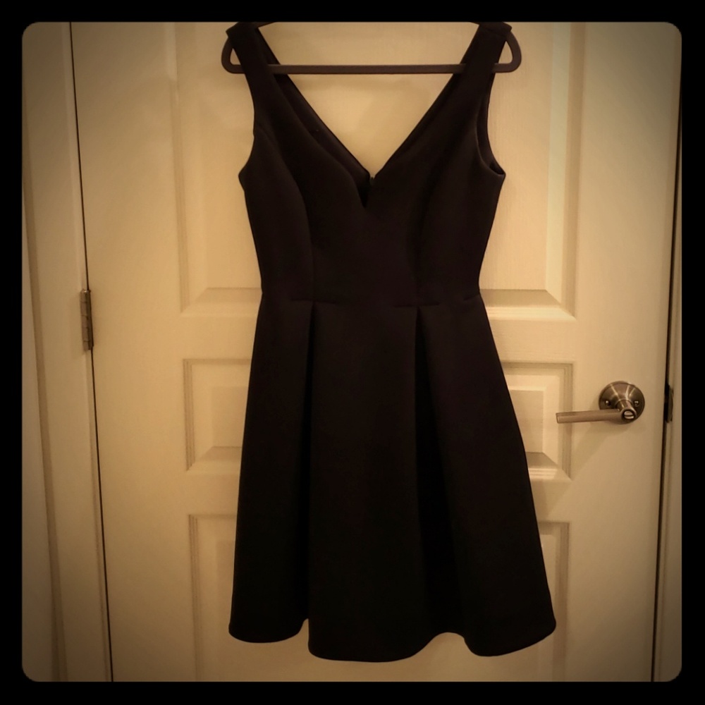 Navy blue knee length dress